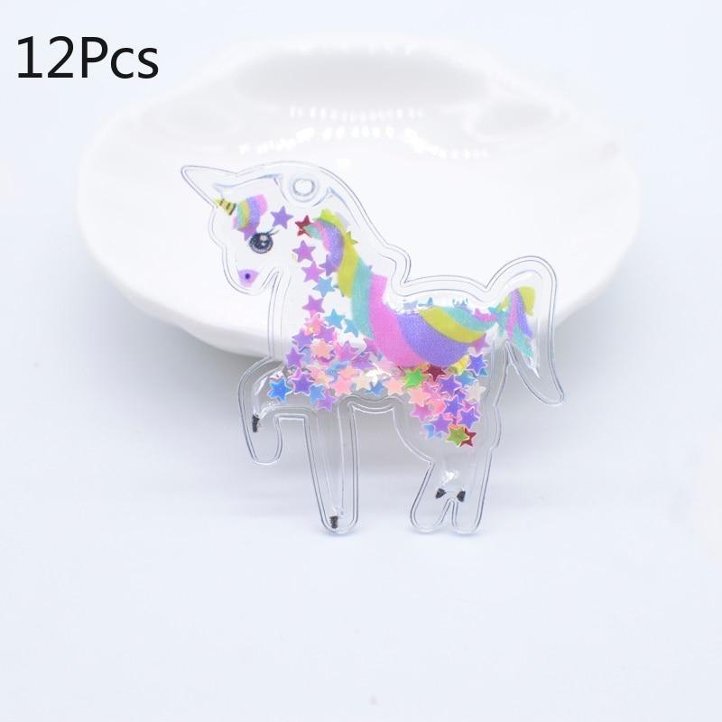 12 Stück NEU bedruckte Einhorn-Applikationen, Scrapbooking, DIY-Patches, Heimdekoration, Ornamnet-Zubehör