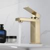 Modern Basin Faucet Bathroom Gold Black Chrome Faucet Deck Mounted Basin Sink Tap Mixer Hot & Cold Water Stainless Steel Faucet