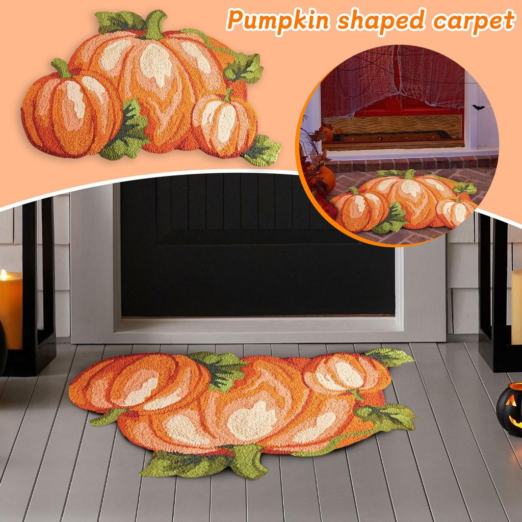 Pumpkin Shaped Doormat, Halloween Shaped Pumpkin Carpet, Alien Shaped Carpet