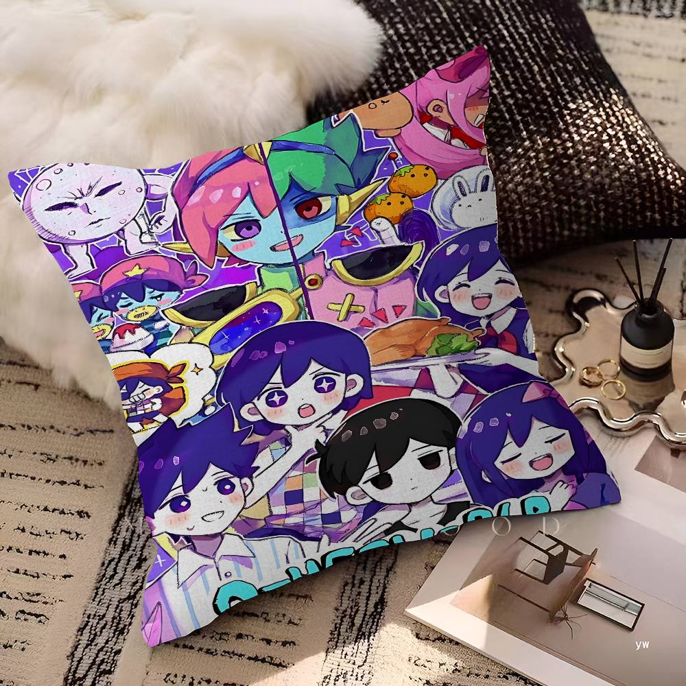 Anime Game Omori Pillow Cushion Cover Pillowcase Living Room Sofa Home Decor Customized