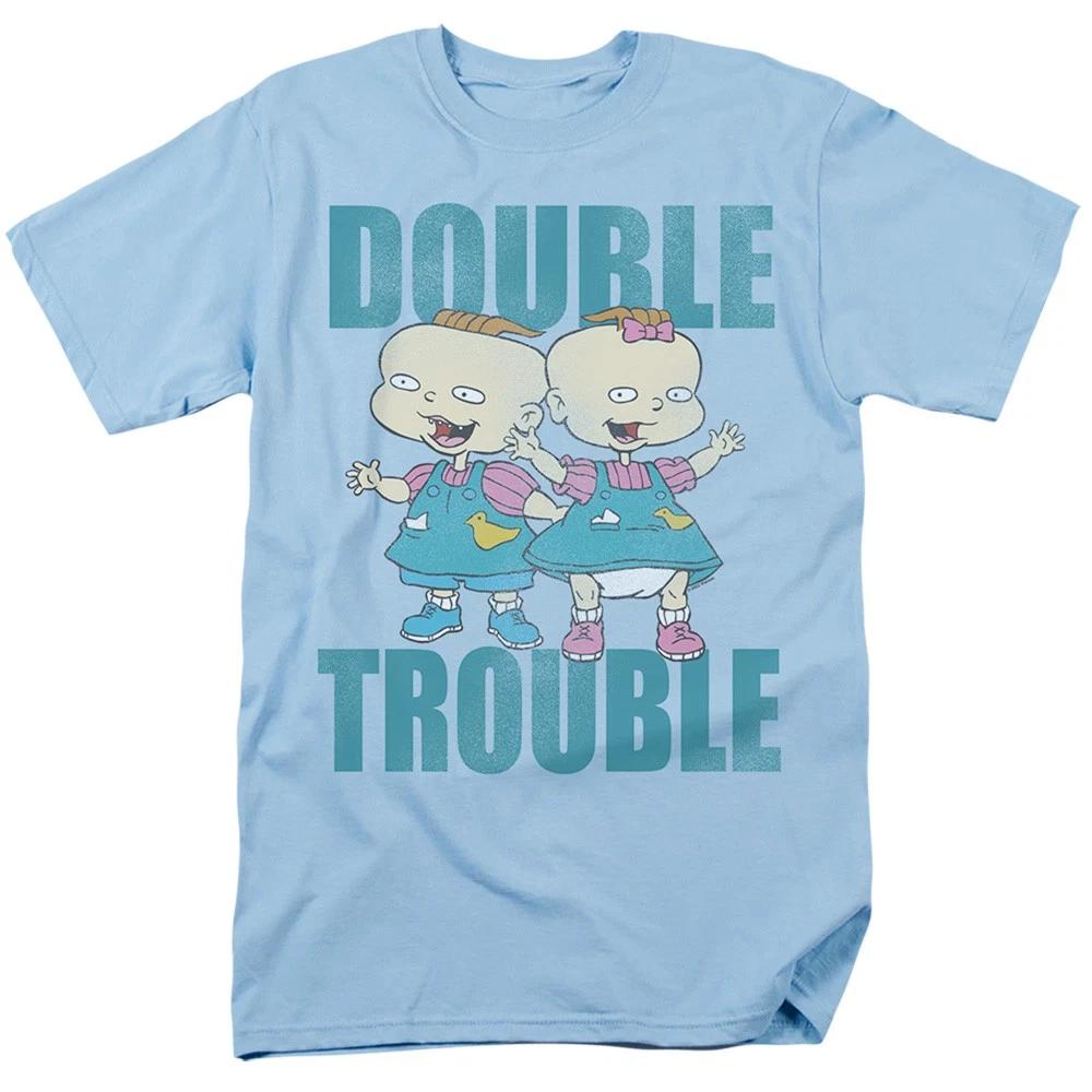 Rugrats - Double Trouble - Unisex Short Sleeve Children s T-shirt - Blue 100
