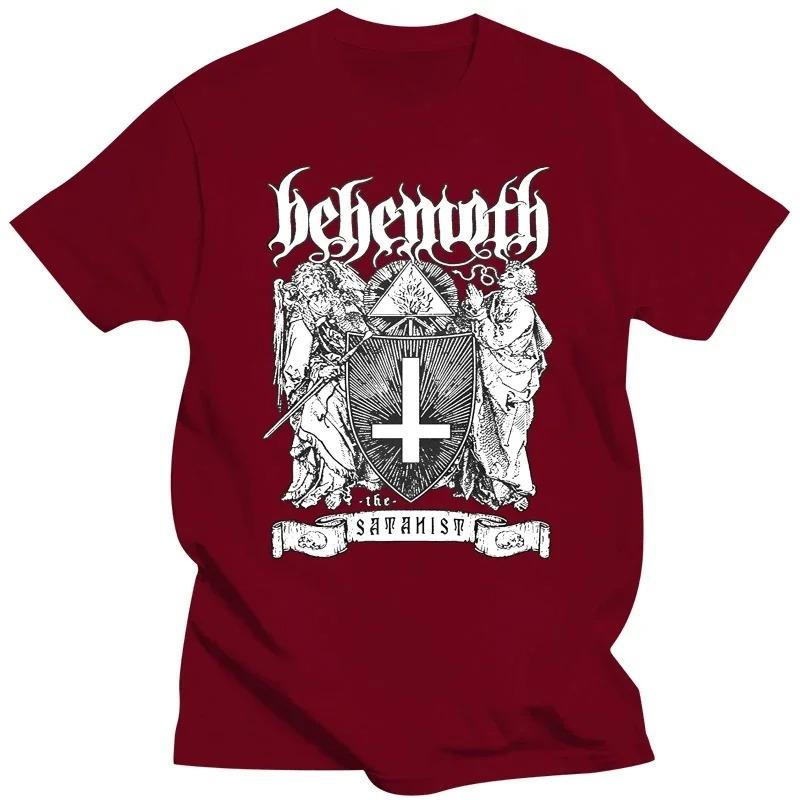 Behemoth Unisex Trička s krátkým rukávem Černá Módní Jednokrková Ležérní Streetwear Tričko pro Unisex Tričko Unisex Satanská Grafická Trička