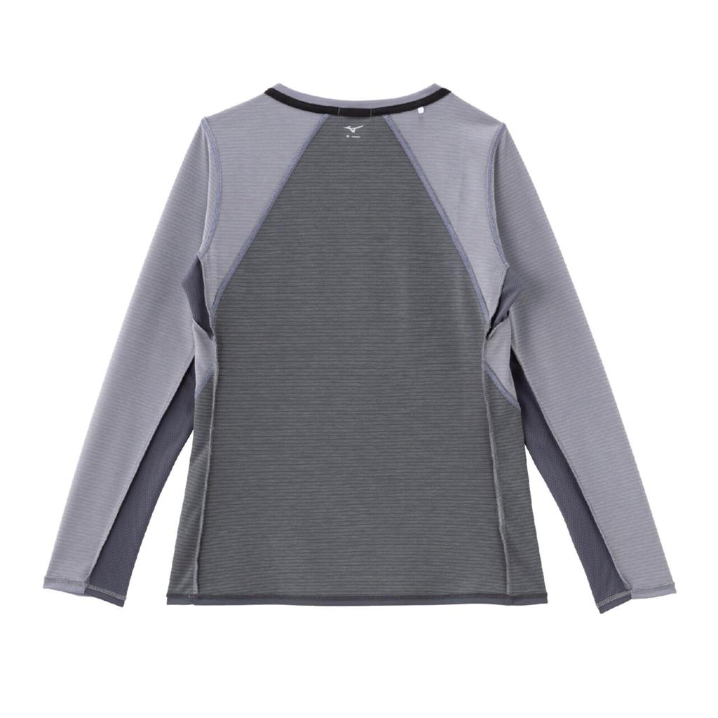 Mizuno Women's Thermal Charge Breath Thermo Shirt (Long Sleeve) for Sports and Running, J2MAC703, Quicksilver