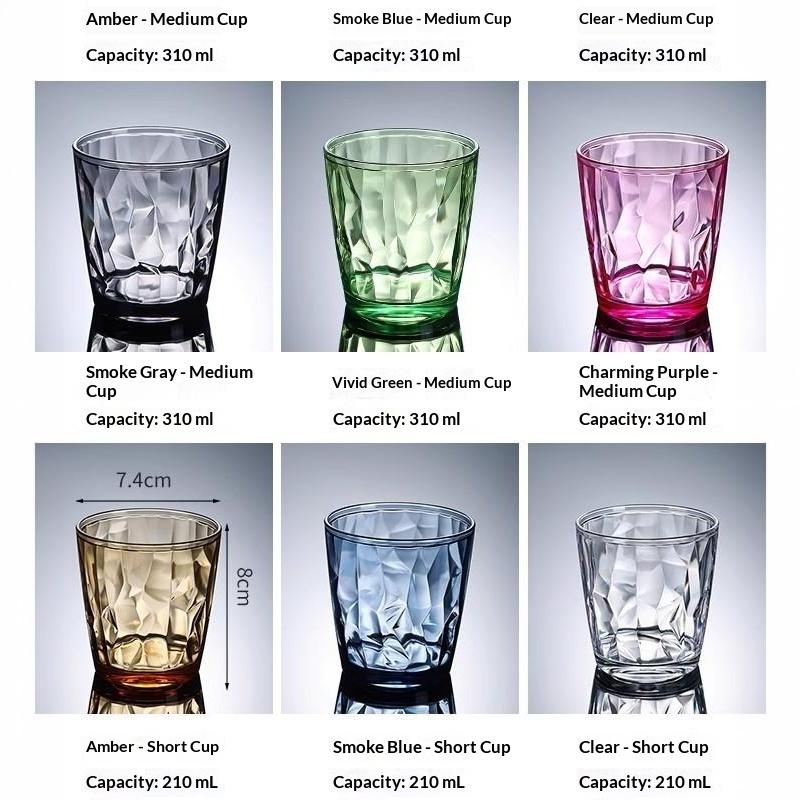 Acryl Bruchfeste Bierkrüge Becher Becher Wasserbecher Wiederverwendbare Weingläser Farbige Klare Kunststoff Saftbecher Trinkgeschirr