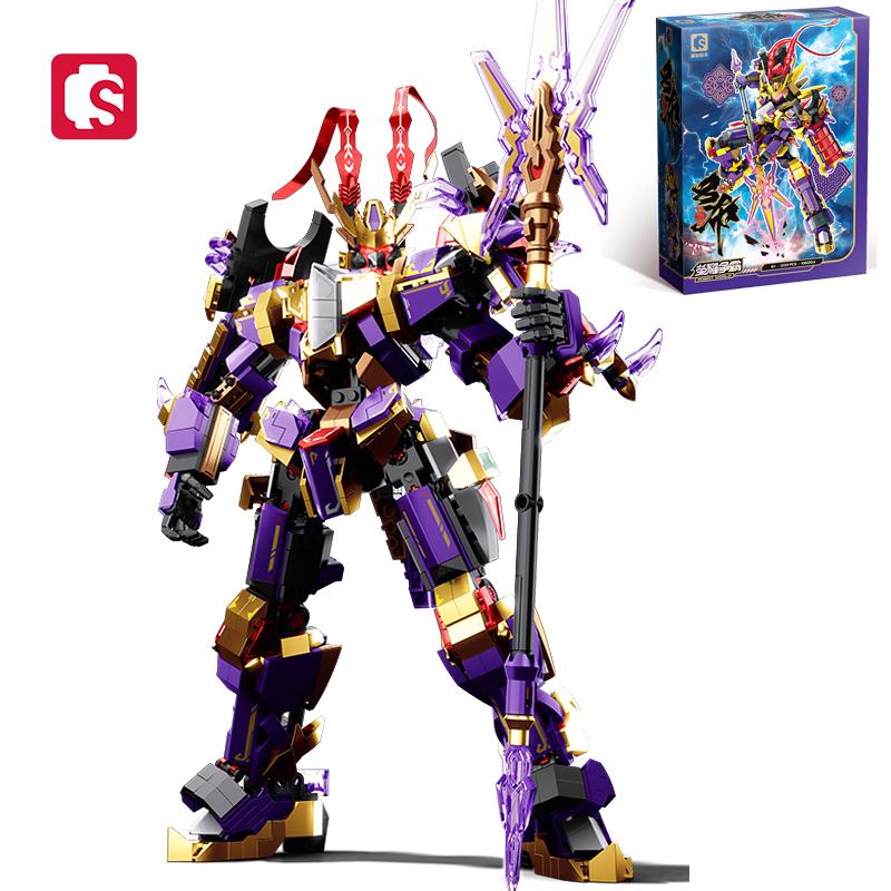 Non-Toxic Sembo Block Mecha Model Creative Robot Building Block Moc Action Roles Mecha Ornament Kids Toys For Children Christmas Gifts