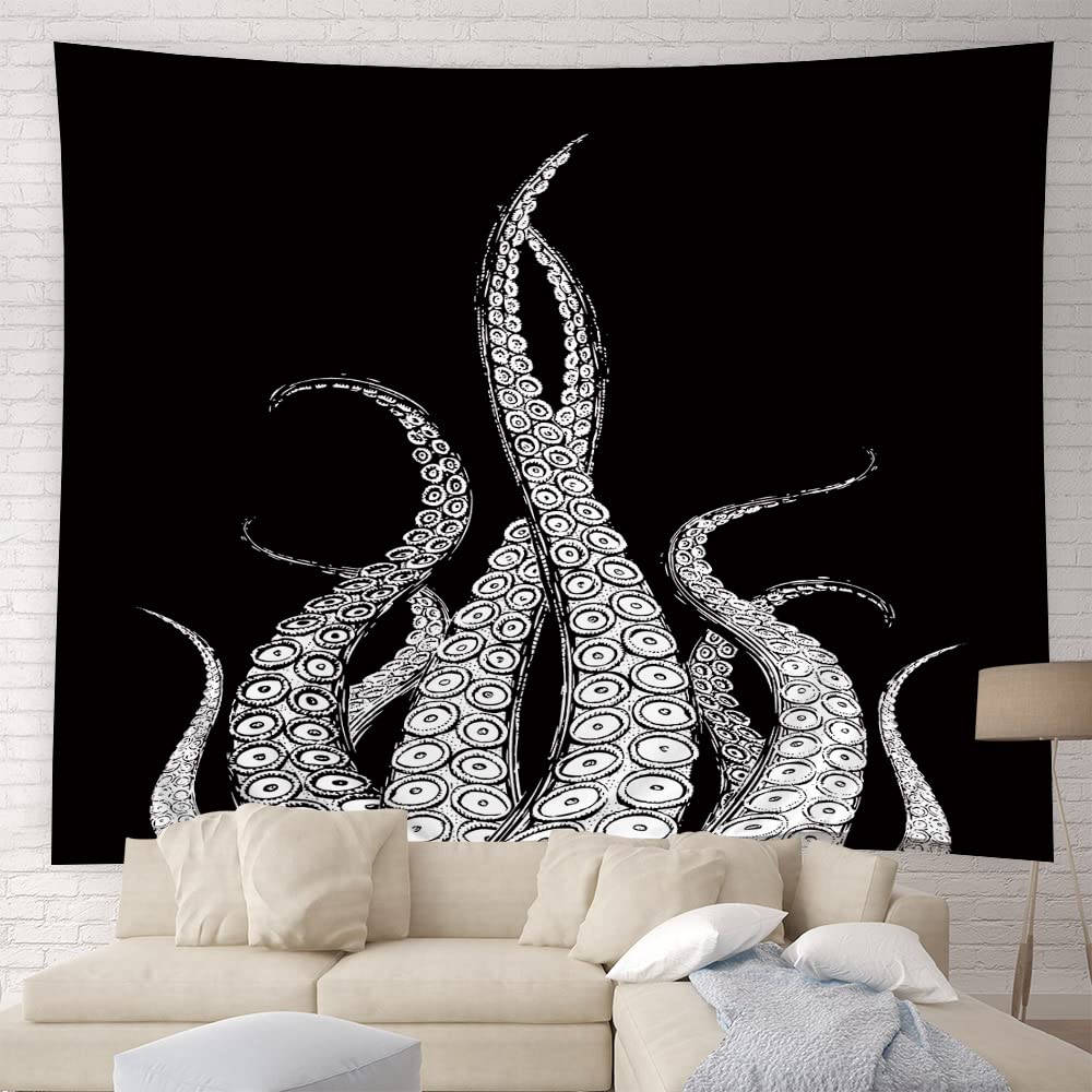 Psychedelic Octopus Tapestry Ocean Monster Tapestry Abstract Style Tapestry Home Living Room Bedroom Dorm Decor Background Cloth