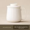 Ceramic Tea Cup with Lid: Personal Use, Tea & Water Separator, Office Brewing, Desk Set, Perfect for Gifts.