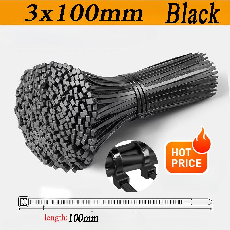Plastic Clamping Collar Cable Greenhouse Self-Locking Plastic Nylon Tie Outdoor Resistant ZipTies Wraps Management Bundles