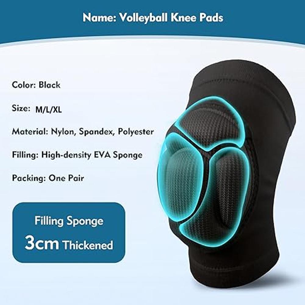 Profesjonalne nakolanniki do siatkówki - Absorpcja wstrząsów i antypoślizgowy chwyt dla mężczyzn i kobiet - Oddychające rękawy kompresyjne do sportu