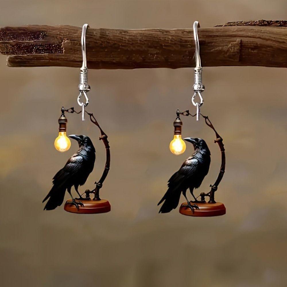 Simple Gothic Acrylic Earrings 2D Flat Unique Earrings Unique Dangle Earrings  Casual Wear