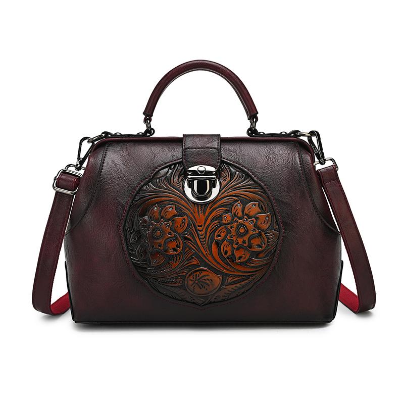 2026 Vintage Luxury Embossed Women's Tote Bags Designer Top Quality Soft Leather Women Shoulder Bag Female Crossbody Handbags