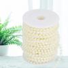 25mCelsiusroll Grinding Pearl Wire Beads Garland String   Wedding Decoration 6mm(white)