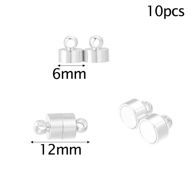 Louleur Round/Heart Strong Magnetic Clasps Magnet End Clasp Connectors for Jewelry Making DIY Bracelet Necklace Accessories