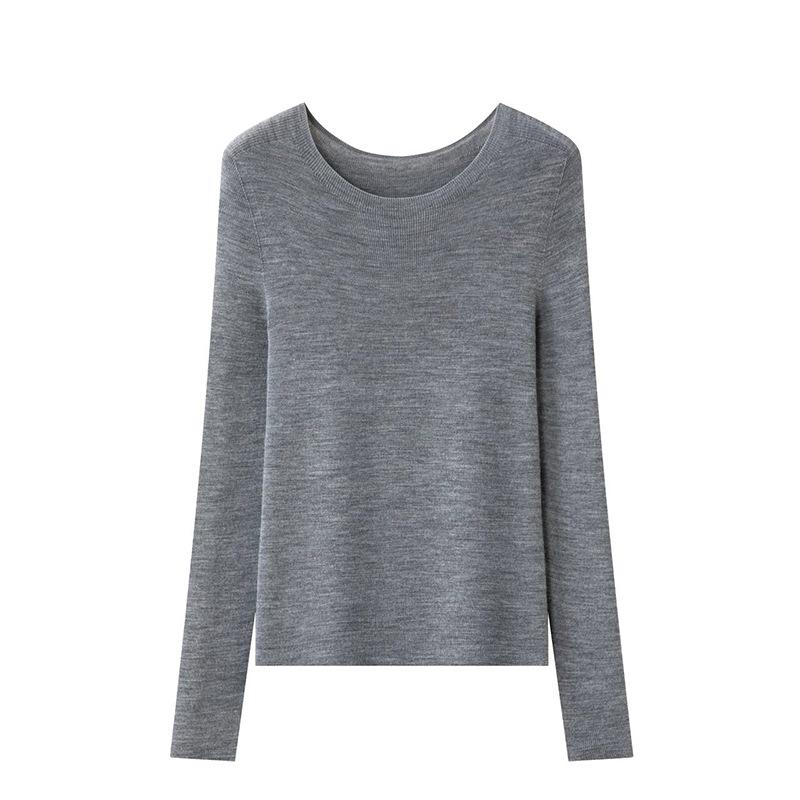 Needle Island Seamless Integrated Wool Sweater Women's Early Autumn New Slim-fit Warm Interior Knitted Bottom Shirt