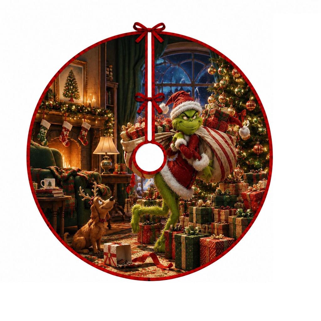 Christmas Tree Skirt for Indoor and Outdoor Holiday Home Decoration, Festive Party Decor