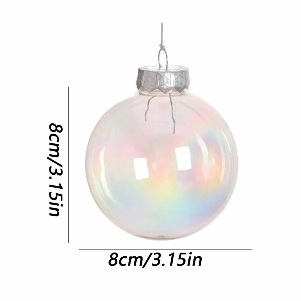 Christmas Tree Balls 6 Pieces Shatterproof Iridescent Festive Bulbs Christmas Tree Decorations For Home Decor Indoor Outdoor