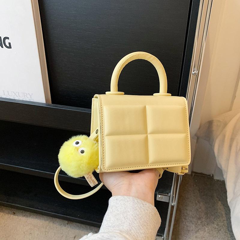 Summer New Fashion Niche Solid Color Flip Small Square Bag Portable Shoulder Oblique Span Women's Bag