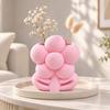 Flower Shaped Pen Cup 3D Printed Storage Holder for Makeup Brushes and Pens, Decorative Minimalist Desk Organizer Floral Organizer, Creative
