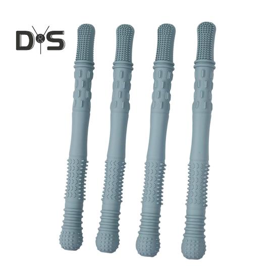 4Pcs Silicone Chew Stick Food Grade BPA Free Reusable Stress Relief Sensory Oral Motor Chewable Stick Toy for Special Needs Chewers