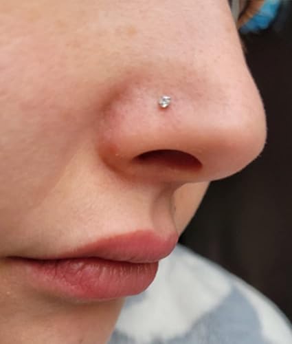 Best Seller 20g Nose Rings Hoop Studs L Shape Stainless Surgical Steel Corkscrew Nose Piercing Jewelry