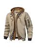 2025 New Quilted Men's Hoodie Jacket - Stylish Spring to Winter Faux Two-Piece Design