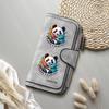 Cute Panda Printed Long Wallet Casual Large Capacity Faux Leather Purse