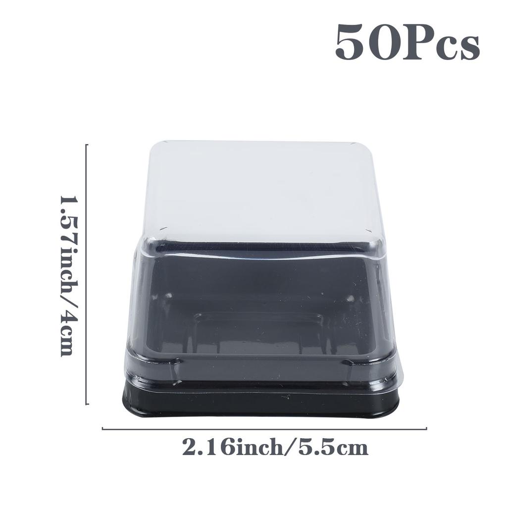 50Pcs Mini Dessert Kuchen Box Container Transparent Cupcake Gebäck Backen Verpackung Boxen Hochzeit Partei Liefert Weihnachten Geschenk