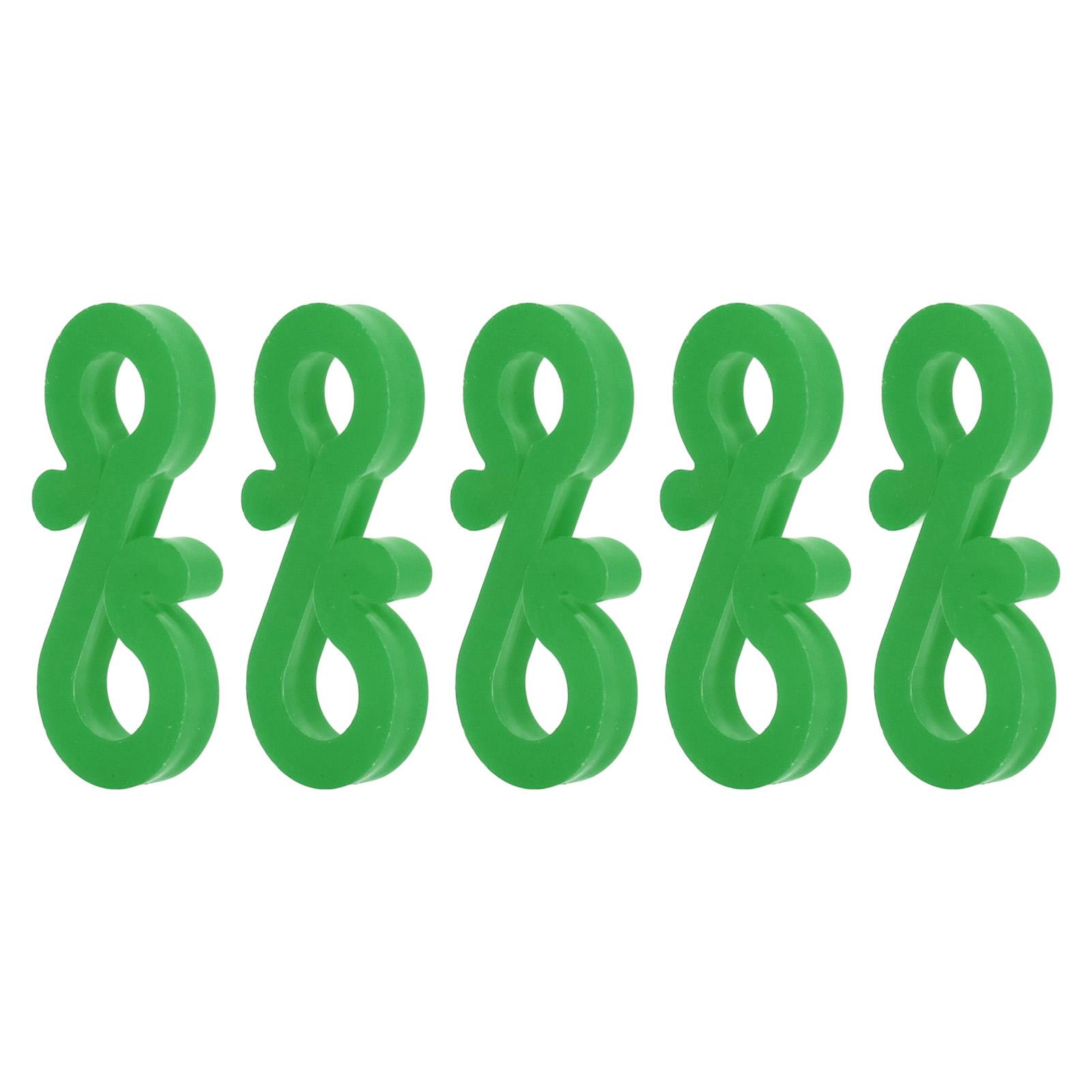 

100 шт. Рождественские клипсы для гирлянд Водонепроницаемые Морозостойкие Многоразовые Пластиковые S-образные Крючки Крючки для желоба Гирлянда трава зеленый