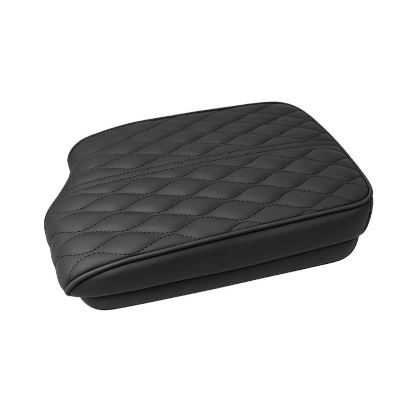 Center Console Armrest Cover Pad for, Quilted Lid Pad for Daily Driving Comfort and Wear Guard