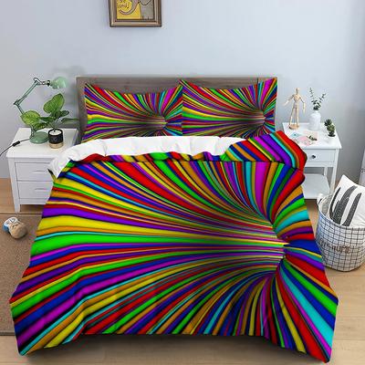 Abstract Psychedelic Bedding Set Mystic Duvet Cover Set Pillowcase Quilt Cover EU Double King Size Youth Polyester Quilt Cover
