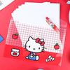Sanrio A4 Snap Button Bag Cute Cartoon File Organizer Large Capacity Exam Paper Document Storage Creative Classification Pouch