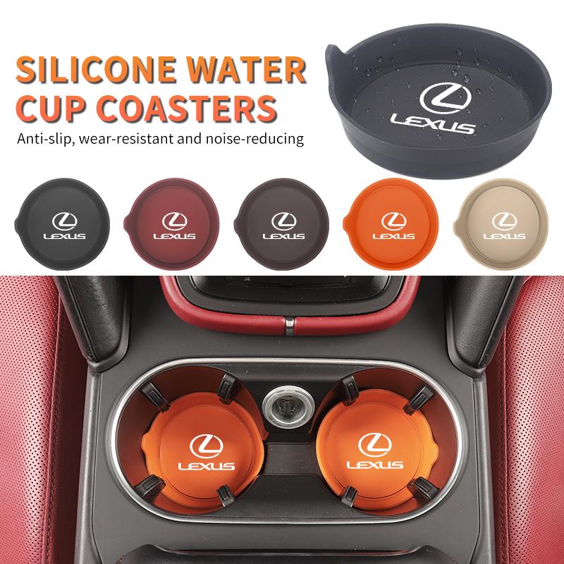 Car Silicone Coaster Water Cup Mat Console Drink Pad Accessories For Lexus UX250h RX450h CT200h RX400h NX300h RX350 RX300 GX470 YK4