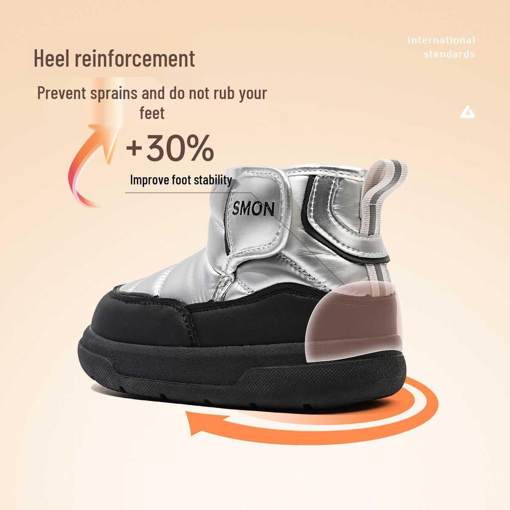2026 Kids' Winter Waterproof Velvet-Lined Cotton Boots - Year of the Horse Edition
