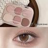 PinkyFocus Yun Yi Qi Meng Paleta de Sombras 6 Cores - Matte e Cintilante, Tons Terrosos Naturais, Rosa e Marrom