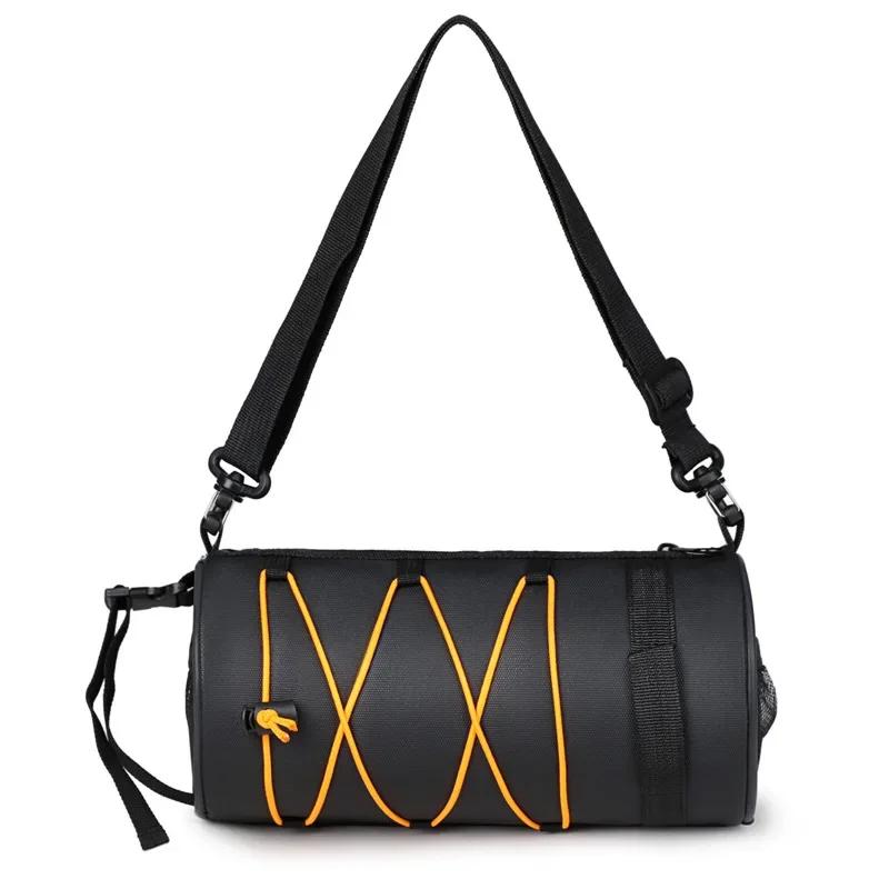 Waterproof Oxford Bike Front Bag for Cyclists Multifunctional MTB Frame Storage Tube Bag Travel Handlebar Pouch 24*12*12cm