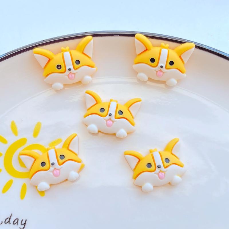 10Pcs New Cute Mini Cartoon Dog Flat Back Resin Cabochons Scrapbooking DIY Jewelry Craft Decoration Accessorie
