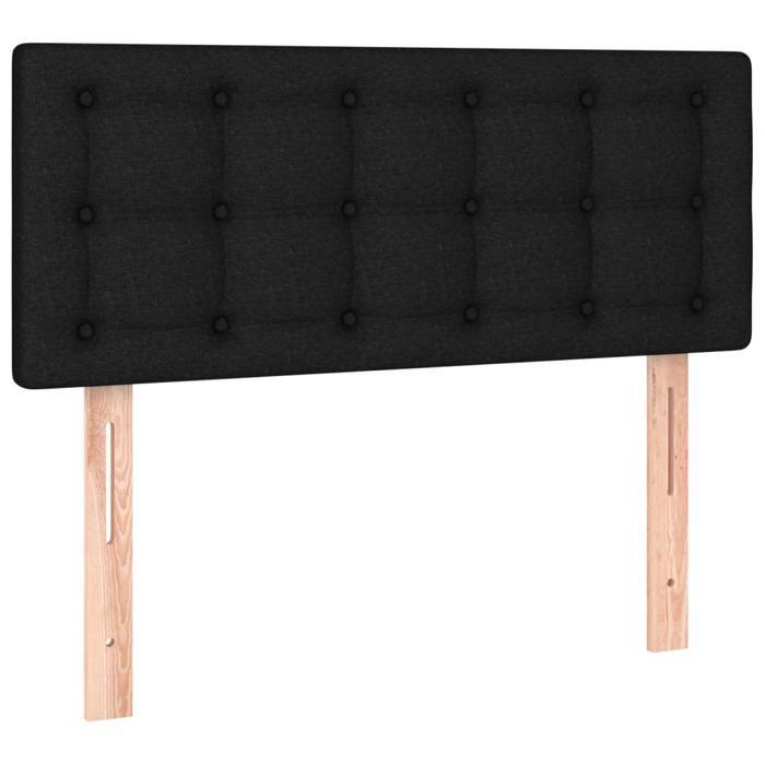 VidaXL Tête de Lit Meuble de Chambre à Coucher Accessoire de Lit Simple Tête de Cadre de Lit Maison Intérieur Noir 346438