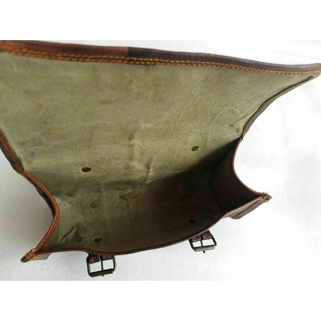 Uniwersalna skóra kozia brązowa boczna motocyklowa torba podsiodłowa do przechowywania widelca etui na narzędzia