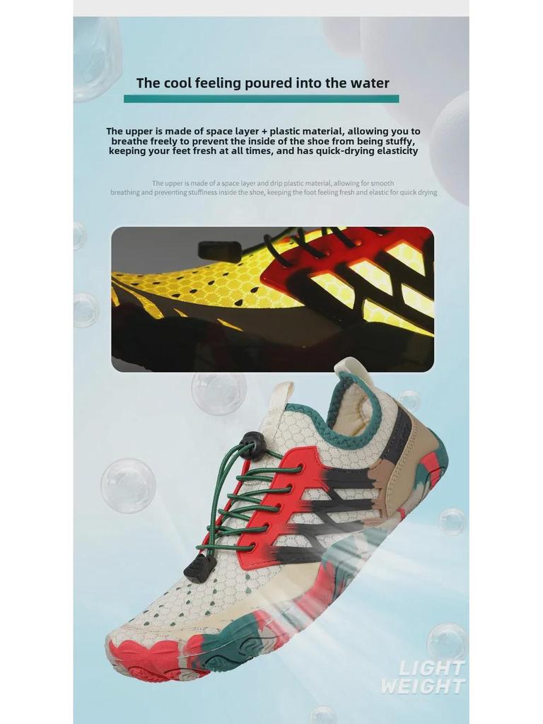 Plaj, Dere, Yüzme ve Salon Sporları için Unisex Hızlı Kuruyan Kaymaz Beş Parmaklı Aqua Ayakkabı.