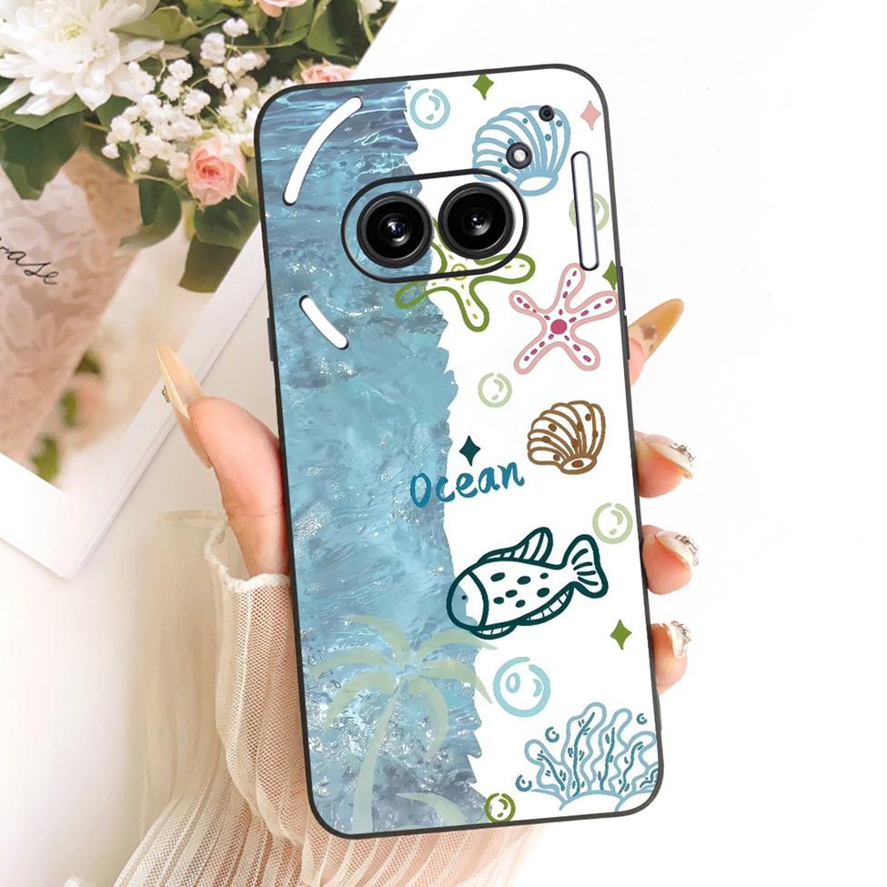 Cover For Nothing Phone 2a Case A142 Silicone Cute Cat Fashion Butterfly Funny Painted Casing For Nothing Phone (2a)