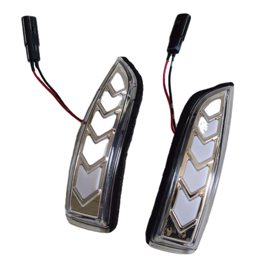 2Pcs Dynamic Amber Side Mirror Sequential Signal Lights For Toyota Venza Corolla