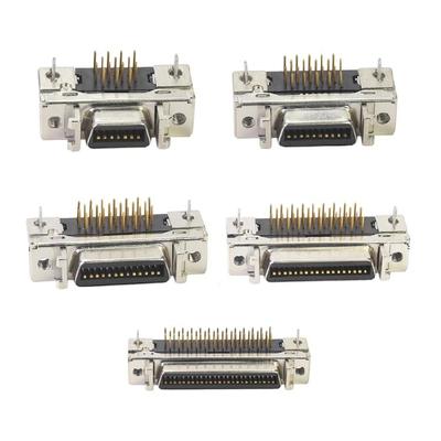 Heavy Duty SCSI Female Board Connector Metal Contacts 14pin 20pin 26pin 36pin 50pin Solder Plate Holder