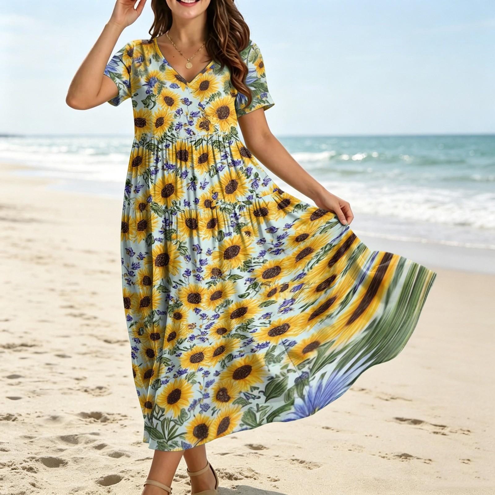 Maxi Dresses for Women Boho Maxi Dress Floral Maxi Dress Maxi Dress With Sleeves Womens Maxi Dress Summer Maxi Dress M