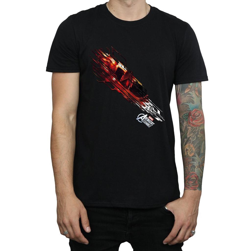 Marvel Mens Iron Man Shooting Burst T-Shirt