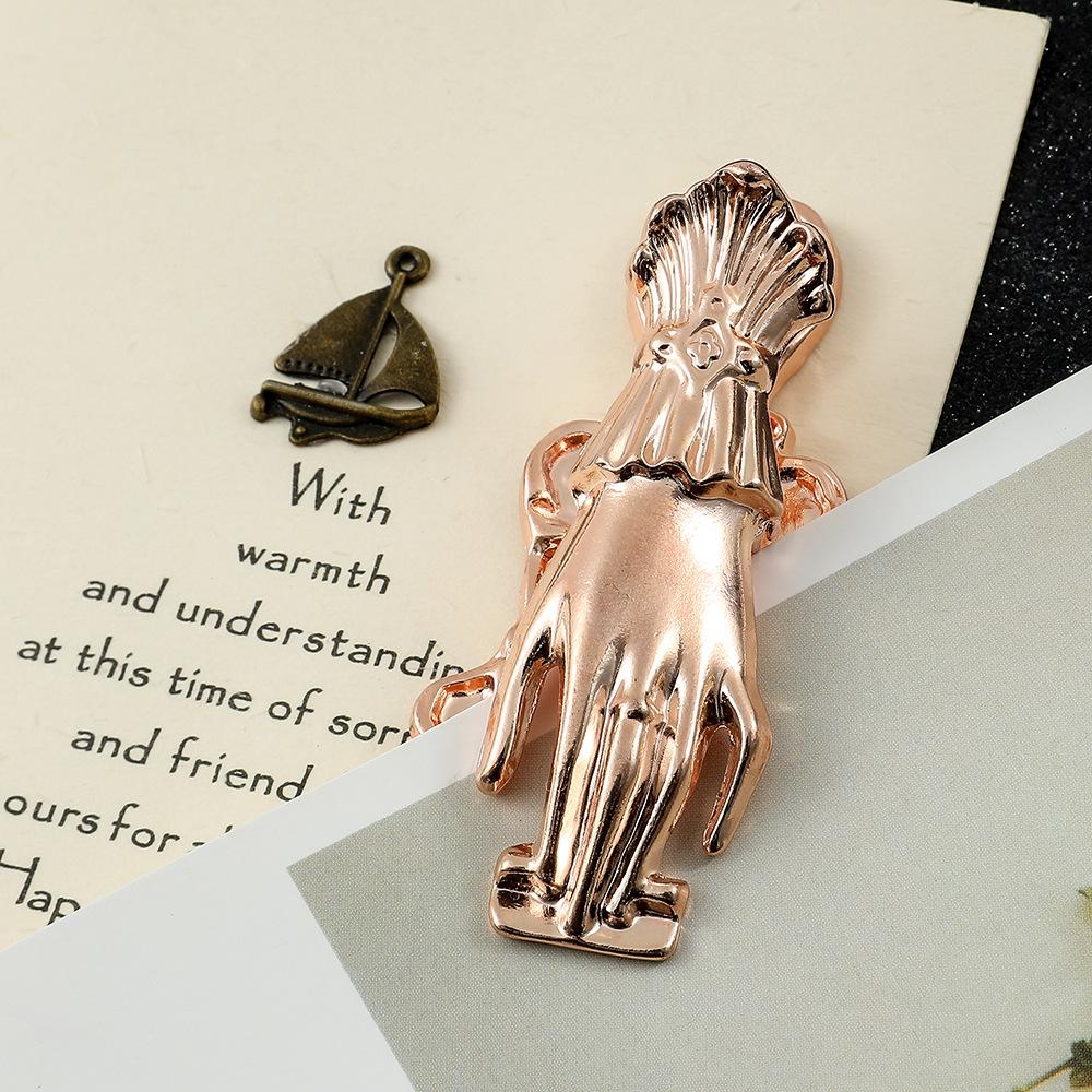 1pcs Women's Hand-Shaped Metal Bookmark Clip Page Holder, File Clip Handmade Travel Notebook Accessories Reading Stationery