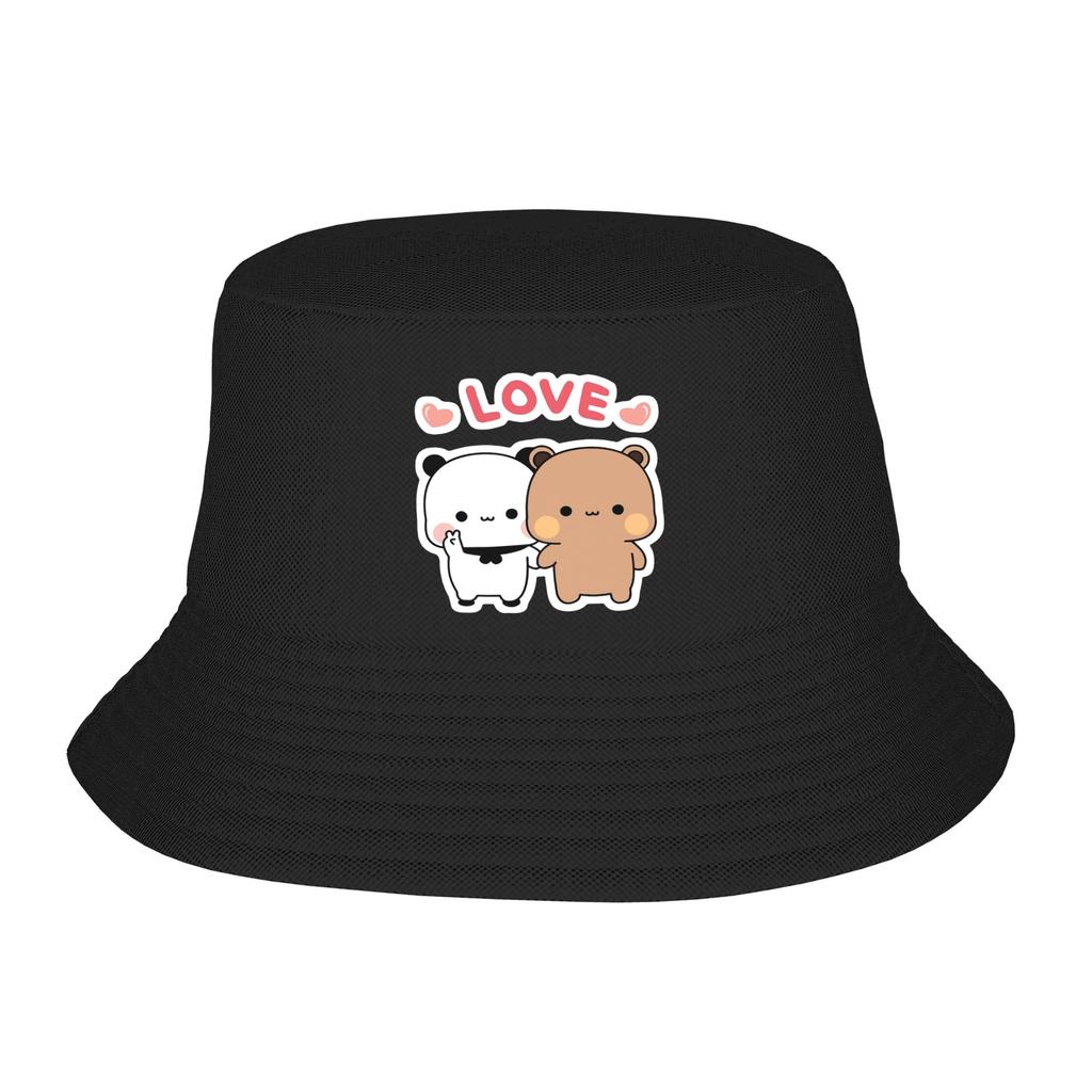 Style Bubu Yier Beer Cartoon Bucket Hat Women Foldable Hiking FisherUnisex Cap Vocation Getaway Headwear Boonie Hat