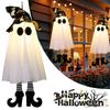 1/2/3pcs Halloween Led Light Up Witch Ghost For Halloween Party Home Indoor Outdoor Yard Decoration Scary Hanging Ornaments Gift