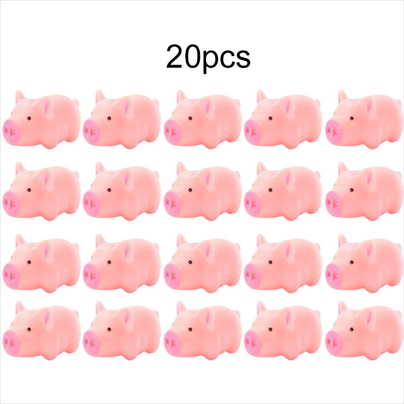 10/20/30ks Mini Růžové Pískací Prasátko 5cm Roztomilé Pískací Prasátko pro Psa Hračka Potřeby pro Mazlíčky Gumový Materiál Vhodné pro Malé Psy TMZ pink
