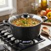 with Glass Lid Double-ear Handle Soup Pot Aluminum Zinc Zinc Alloy Saucepan Slow Cooker  Porridge