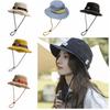 Sun Protection Mountaineering Hat Contrast Color Sun Protection Bucket Cap  Fishing